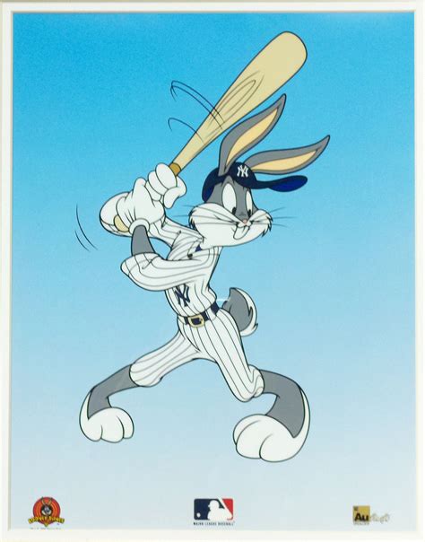 Bugs Bunny Baseball Warner Bugs Bunny Baseball At Bat Large Sericel
