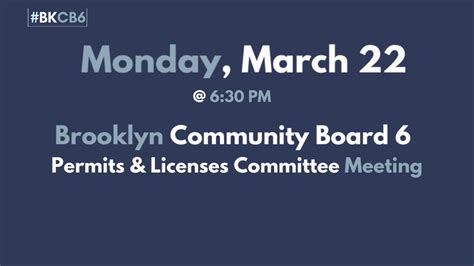 March 22 2021 Brooklyn Community Board 6 Permits And Licenses Committee