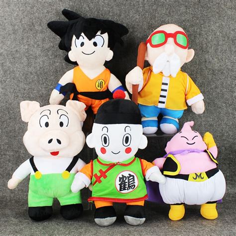 28 33cm Dragon Ball Z Plush Toys Son Goku Buu Master Roshi Chiaotzu