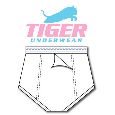 Mens Pink And Blue Double Dash Double Seat Briefs Tiger Underwear