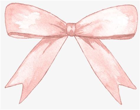 Hand Painted Watercolor Pink Bow Png Images Watercolor Clipart Bow