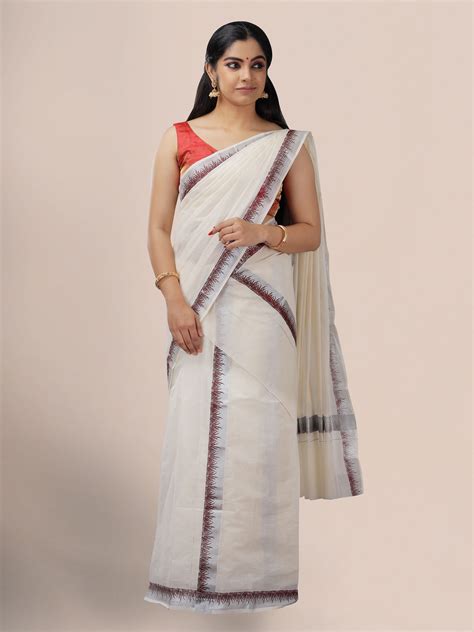 Kerala Cotton Set Mundu Kerala Traditional Dress India