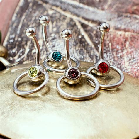 Package Of 4pcs 14g Surgical Steel Belly Button Rings For Women Navel