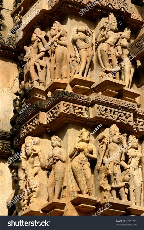 Details Temple Love Khajuraho India Stock Photo 47151799