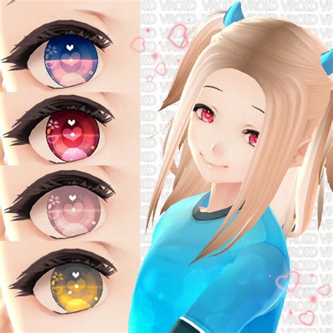 Vroid 4 Free Hearts Eyes Texture Vroidテクスチャ 瞳テクスチャ アイズ Anime Eyes