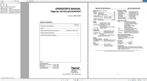 Tigercat Feller Buncher Operator Service Manual