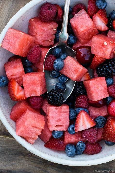 Summer Berry Watermelon Fruit Salad Fork Knife Swoon Forkknifeswoon