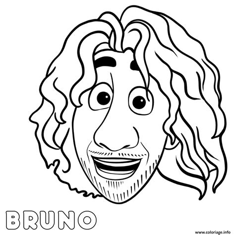 Coloriage Encanto Bruno Face