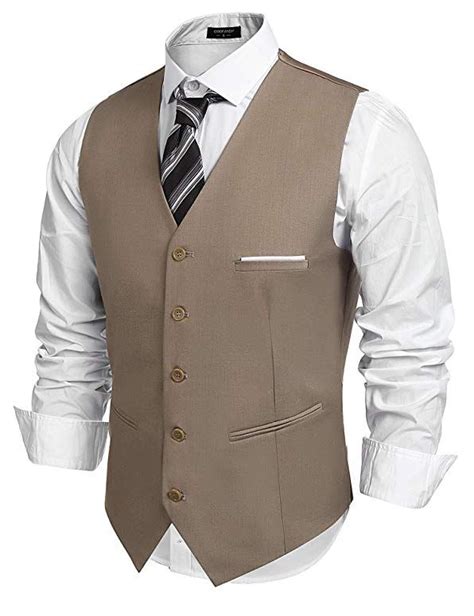COOFANDY Fashion Formal Business Waistcoat Men Vest Outfits Dress