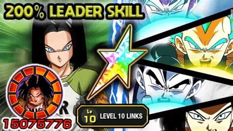 200 Leader Skill 100 Lr Team Universe 7 Level 10 Links Showcase