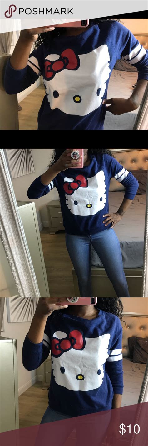 Hello Kitty Sweatshirt Cute Long Sleeve Jumper Sweatshirt Great