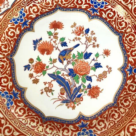 Vintage Big Kaiser Plate Ming Orange Wall Plate Wall Decor With Flower