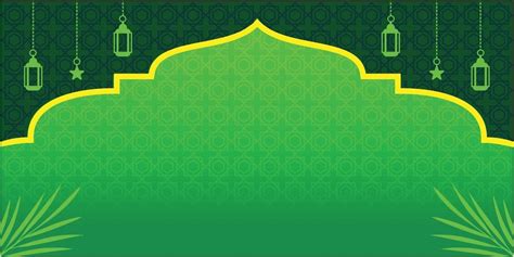 Premium Vector Green Islamic Background Banner