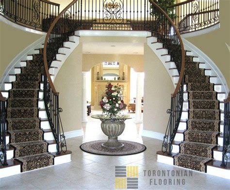 Unique Designs In Stair Runners Staircase Design Double Staircase