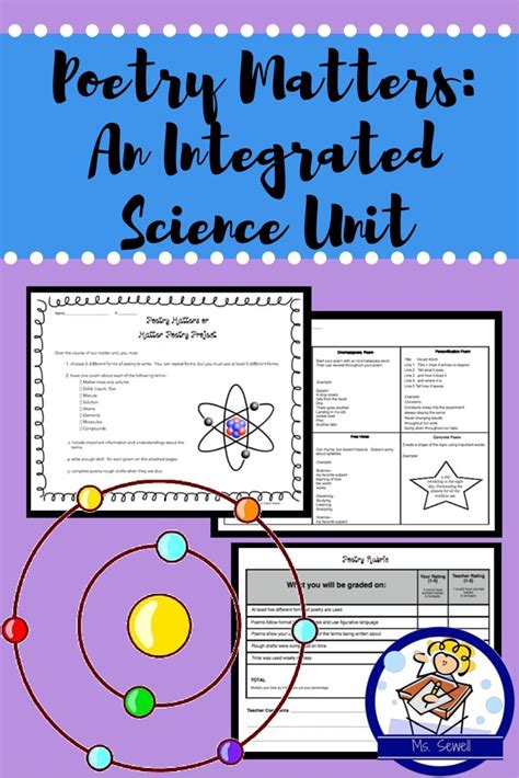 Poetry Matters A Poetry Integrated Science Unit On Matter Teaching