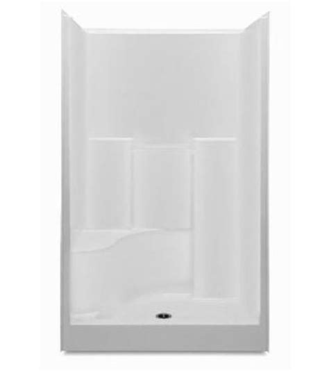Aquatic 1483stsr Wh 48 X 36 X 76 Inch White Shower Base And Wall With