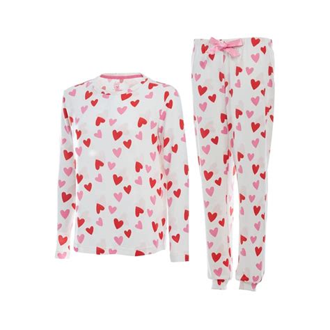 Lots Of Love Heart Print Pyjamas Ladies 30594 10305942 11305941