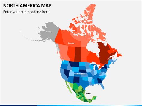Free North America Map Template Free Powerpoint Template Gambaran