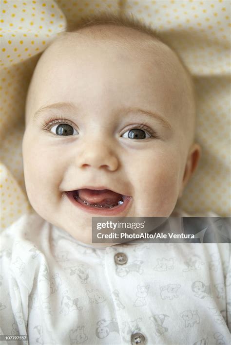 Baby Smiling Portrait High Res Stock Photo Getty Images