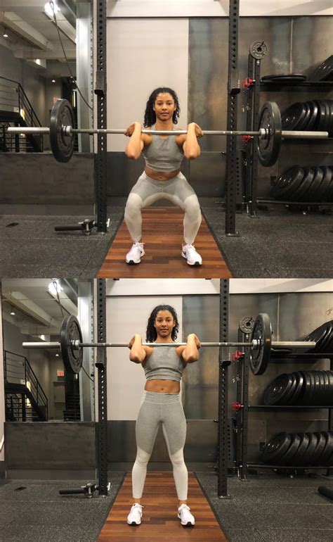 Barbell Front Squats 60 Minute Leg And Butt Workout Popsugar
