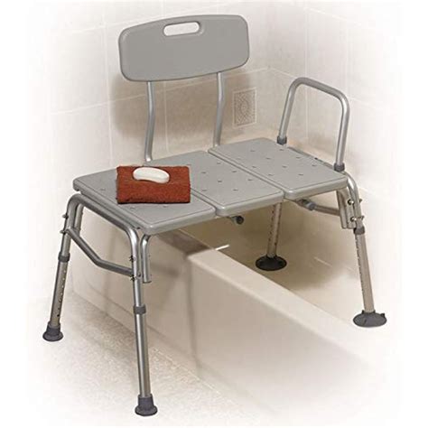 Drive Medical Plastic Tub Transfer Bench With Adjustable Backrest