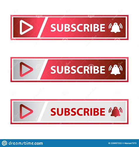 Red And Ash Subscribe Button In Flat Style Rectangle Vector