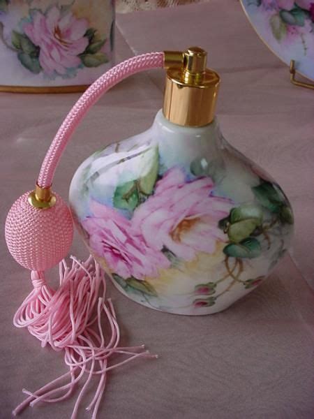 Hand Painted Porcelain Perfume Atomizer Perfume Bottles Pretty