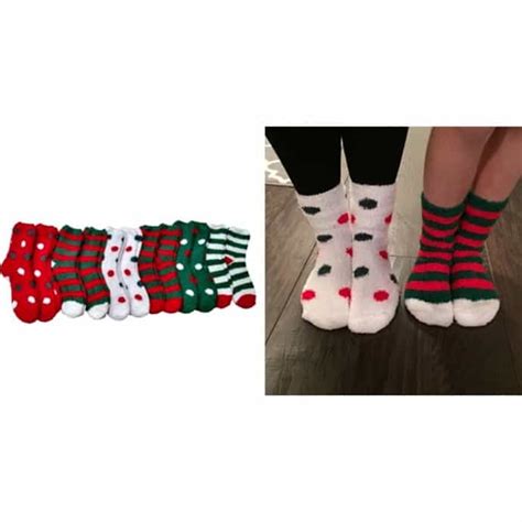 Fuzzy Christmas Slipper Socks Jane