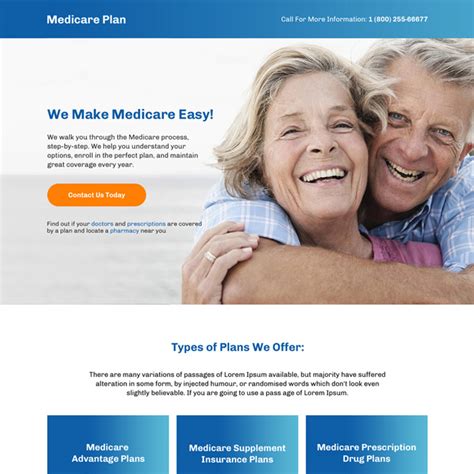Best Medicare Plan Call To Action Responsive Landing Page