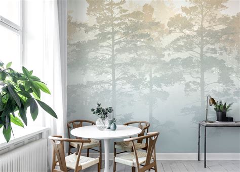Misty Pine Forest Made To Measure Wall Mural Photowall Forest