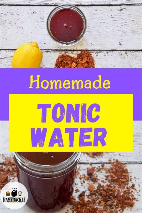 How To Make Tonic Syrup And Homemade Tonic Water Recipe Tonic Water