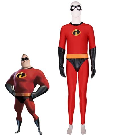 Mr Incredible Bob Parr Cosplay Costume The Incredibles 2 Jumpsuit Men