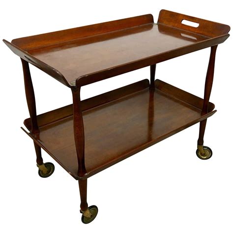 1950s 3 Tier Wood Serving Cart At 1stdibs