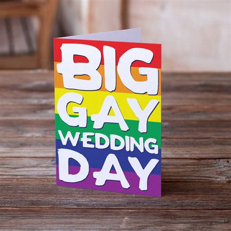 Big Gay Wedding Day Card Rainbow Same Sex Marriage By Wedfest