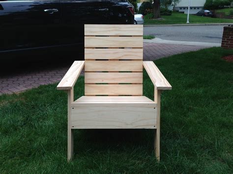 Ana white has another free adirondack chair plan that gives you the option of making the more traditional curved back or a straight back for a more modern look. Modern Adirondack Chair - by drainyoo @ LumberJocks.com ...