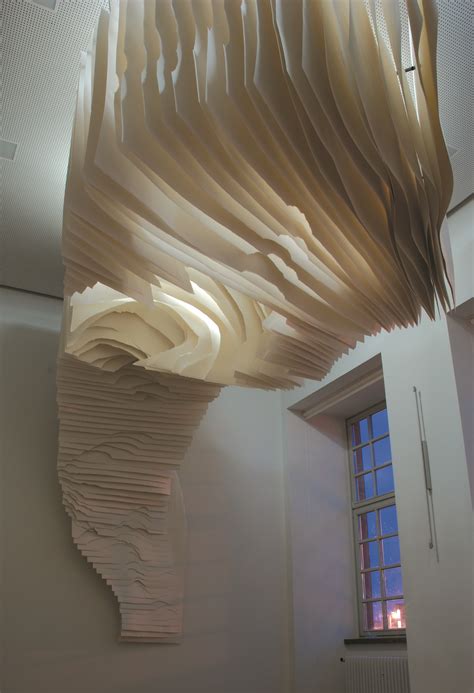 Deep Tunnels And Caves Of Suspended Torn Paper By Angela Glajcar