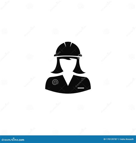 Women Construction Workers Logo Vector Icon Template Stock Vector