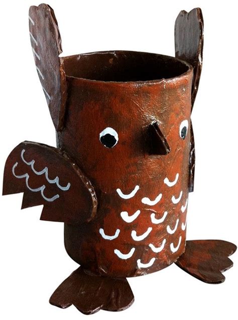 Soup Can Paper Maché Owl Art Projects For Kids Kids