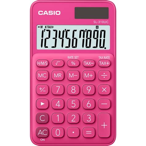 Casio Sl Uc Rd Calculadora Bolsillo Calculadora B Sica Rojo