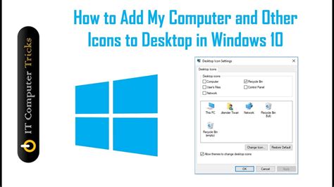 How To Add My Computer And Other Icons On The Desktop In Windows 10