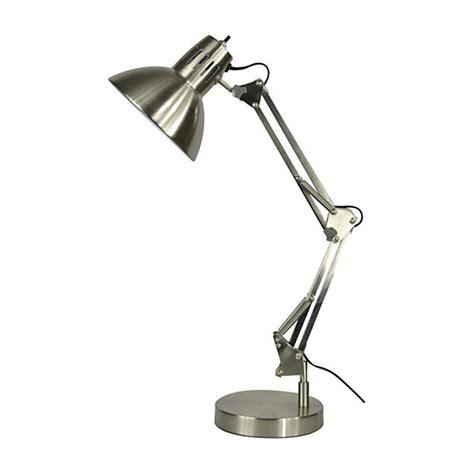 Allen Roth Embleton 26 In Adjustable Brushed Nickel Desk Lamp With