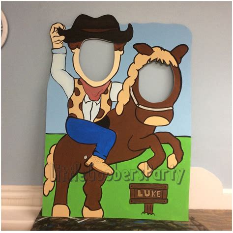 Cowboy Wooden Photo Booth Prop 1 Large Cowboy Birthday Party Prop