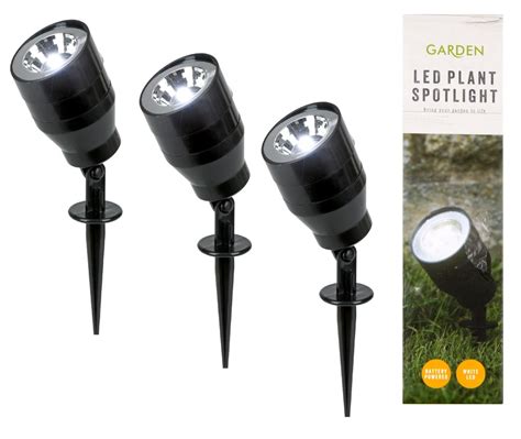 8 X Mini Led Plant Spotlight Indoor Lighting Flower Flowerbed 3 X Aaa