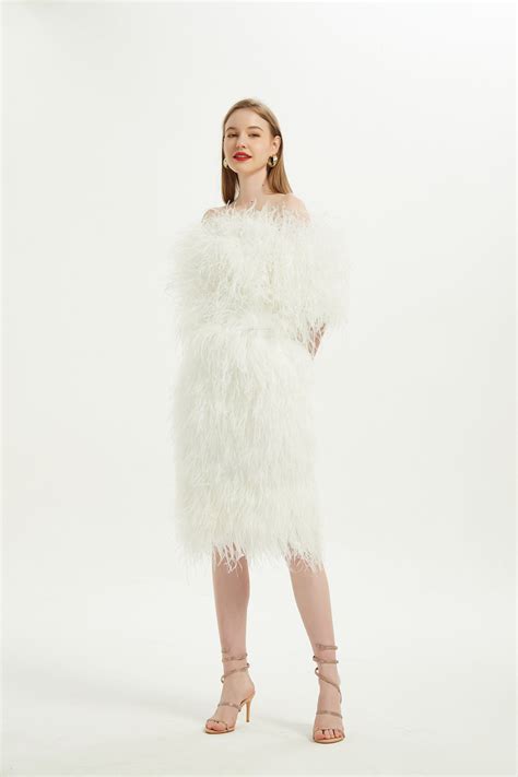 Ostrich Feather Dress Us Size 10 Etsy Feather Dress Dresses Feather