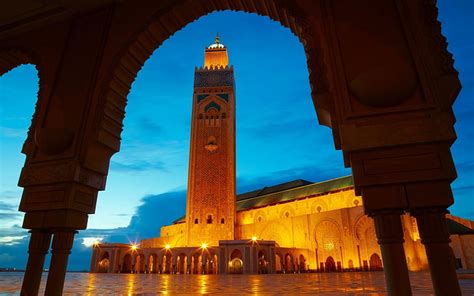 Hd Wallpaper Mosques Hassan Ii Mosque Maghrib Morocco Wallpaper Flare
