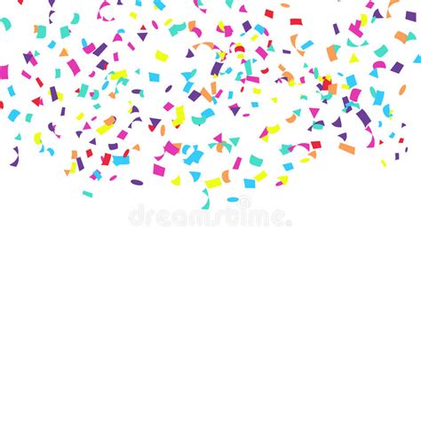 Confetti Falling Vector Bright Explosion Isolated On White Background
