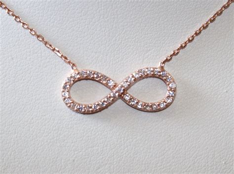 Rose Gold Diamond Infinity Necklace Lovelovelove Diamond
