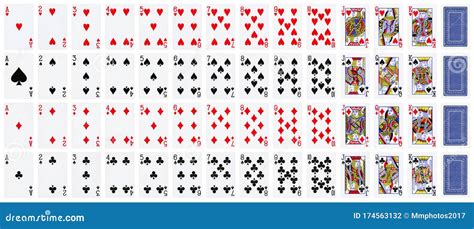 Full Set Of Playing Cards Isolated On White Stock Photo Image Of