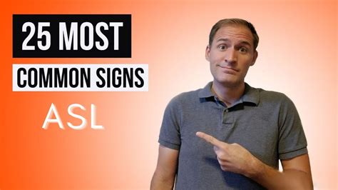 The 25 Most Common Signs In Asl 100 Basic Signs Part 4 Youtube