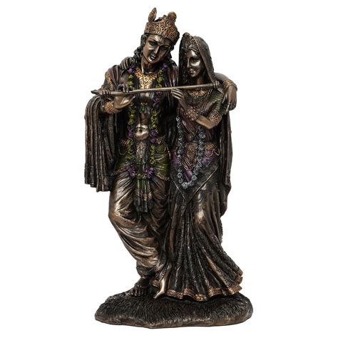 radha krishna idol 11 inch bonded bronze radha krishna statue standing krishna radha murti